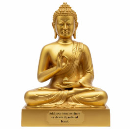 Golden Buddha 2D Statuette Flat Statue Freistehende Fotoskulptur