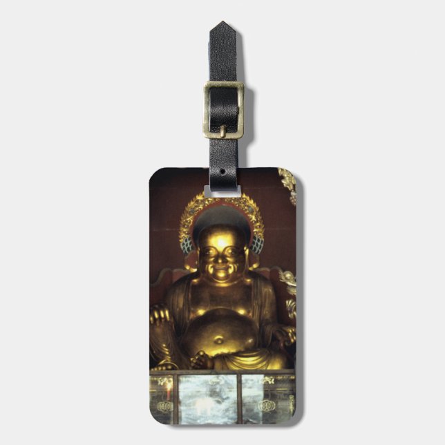 Golden Buddha Easy ID Persönlich Gepäckanhänger (Vorderseite vertikal)