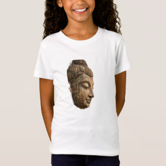 Golden Buddha Gesicht Grafik T-Shirt | Friedliches
