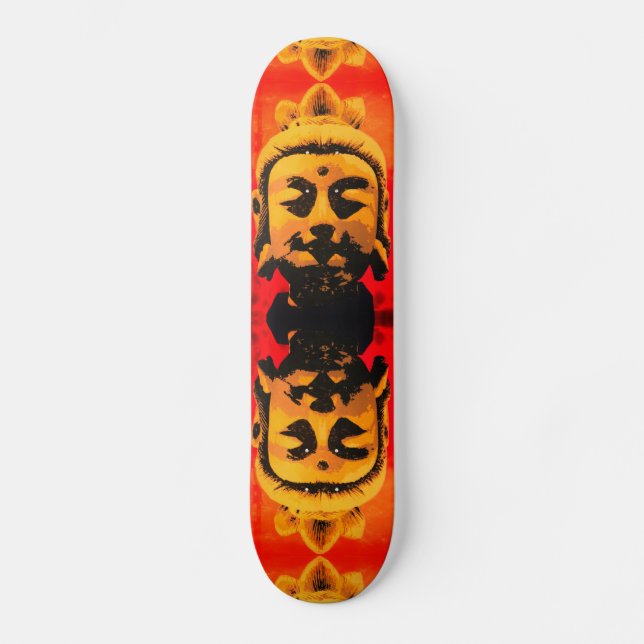 Golden Buddha Head skateboard (Vorderseite)