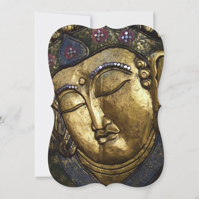 Golden Buddha Inspiration Bracket Einladung (Vorderseite)