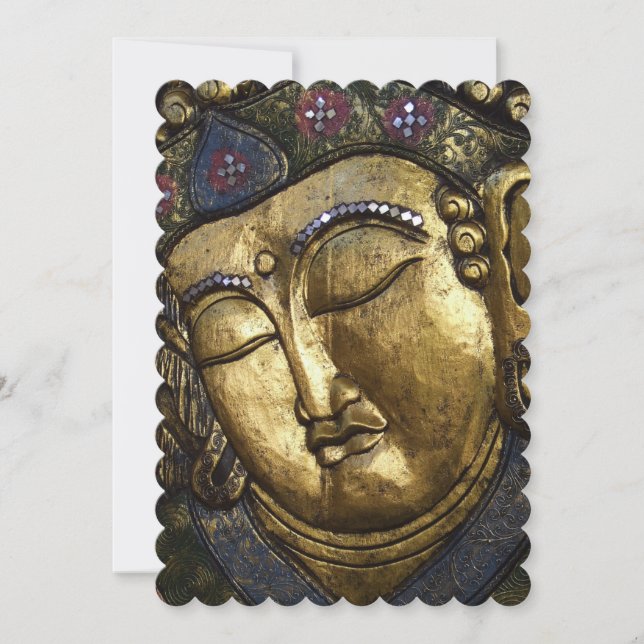 Golden Buddha Inspiration Bracket Einladung (Vorderseite)
