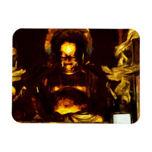 Golden Buddha Kyōto Japan Abstrakter Impressionism Magnet