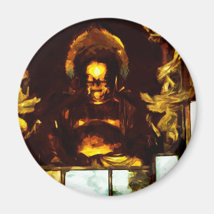 Golden Buddha Kyōto Japan Abstrakter Impressionism Magnet