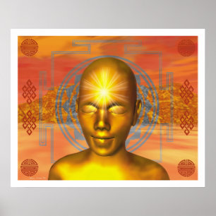 Golden Buddha Poster