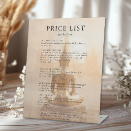 Golden Buddha Salon Price List Sockelschild
