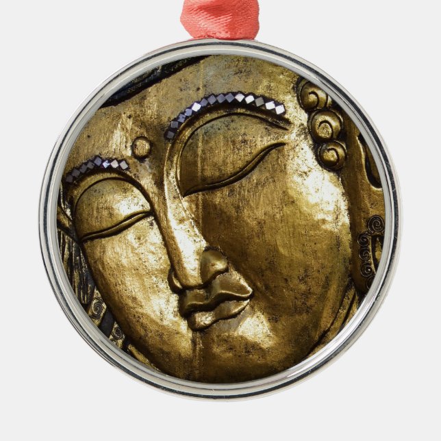 Golden Buddha Segen Inspiration Liebe Ornament Aus Metall (Vorne)