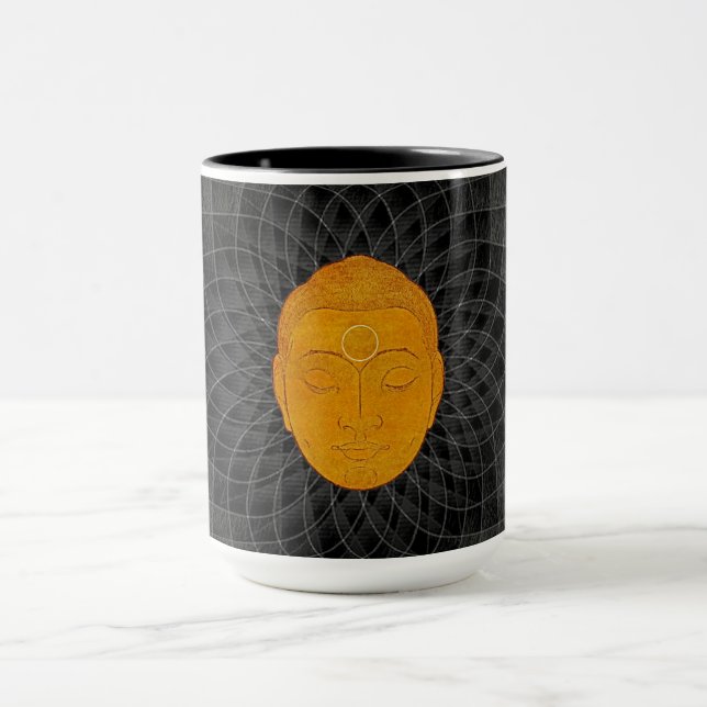 Golden Buddha Zen Mandala Tasse (Zentrum)