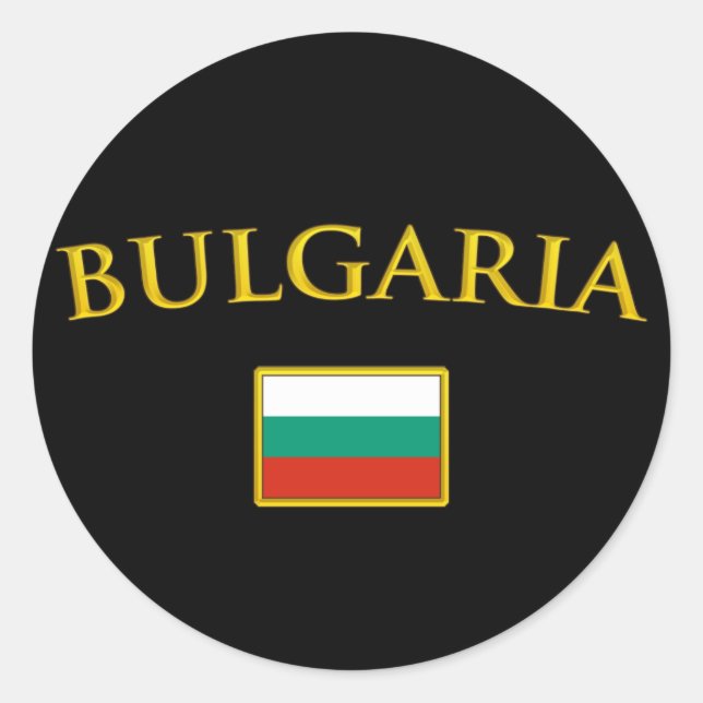 Golden Bulgarien Runder Aufkleber (Vorderseite)