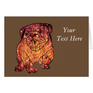 Golden Bulldog Postkarte