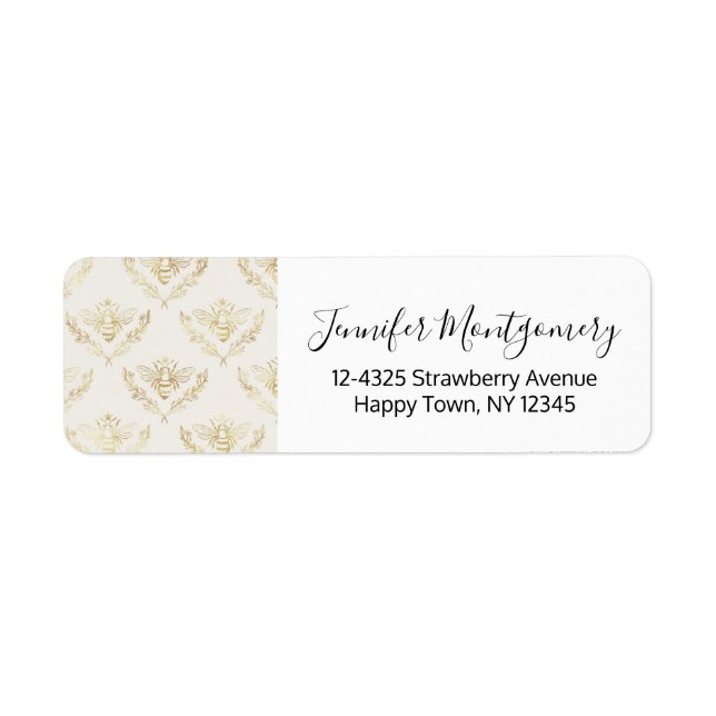 Golden Bumble Bee mit einem Kronmuster (Vorne)