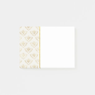 Golden Bumble Bee mit einem Kronmuster Post-it Klebezettel