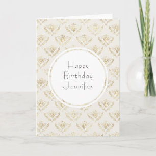 Golden Bumble Bee Pattern Geburtstag Karte