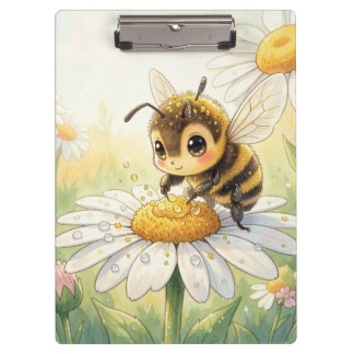 Golden Bumblebee in Bloom Dance Klemmbrett