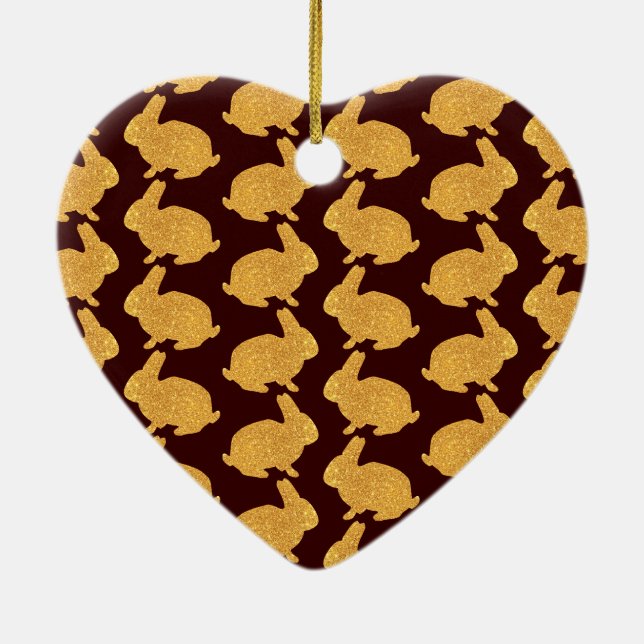 Golden Bunnies Keramikornament (Hinten)