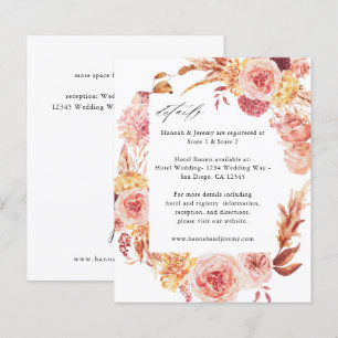 Golden Burgund & Blush Rosa Blumendetails