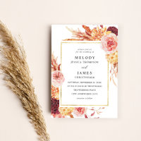 Golden Burgundy & Blush Pink Blues Blues Hochzeit