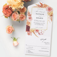 Golden Burgundy & Blush Pink Blues Hochzeit
