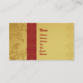 Golden business card 2 sided printed visitenkarte