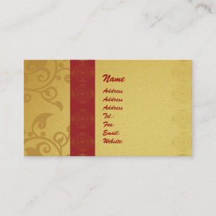 Golden  business card 2 sided printed visitenkarte