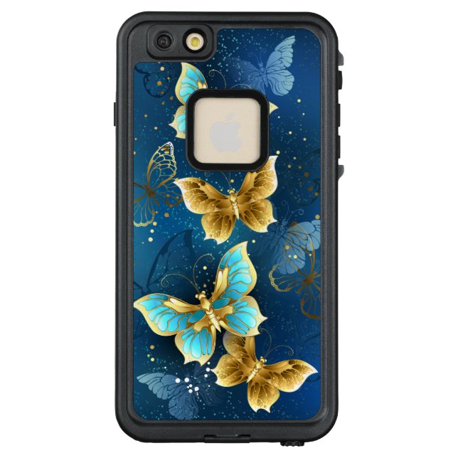 Golden butterflies LifeProof iPhone hülle (Rückseite)