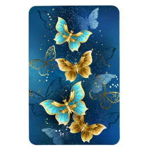 Golden butterflies magnet
