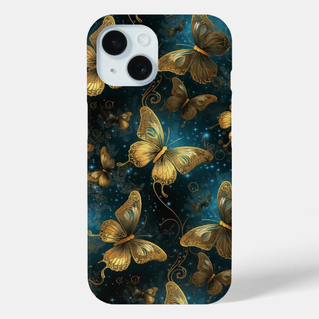 Golden Butterflies Selten gibt es iPhone 15 Fall Case-Mate iPhone Hülle (Rückseite)