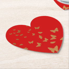 GOLDEN BUTTERFLIES WEDING UNTERSETZER