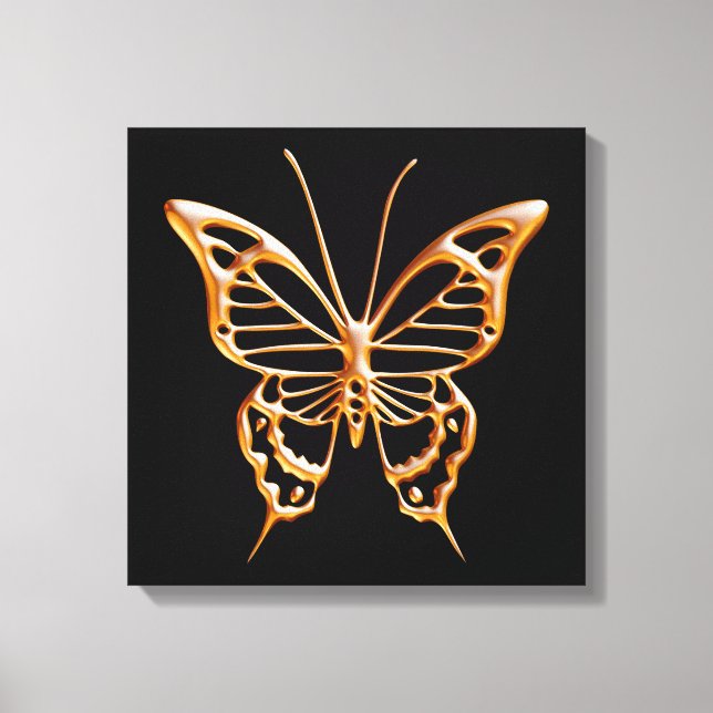Golden Butterfly Leinwanddruck (Vorderseite)