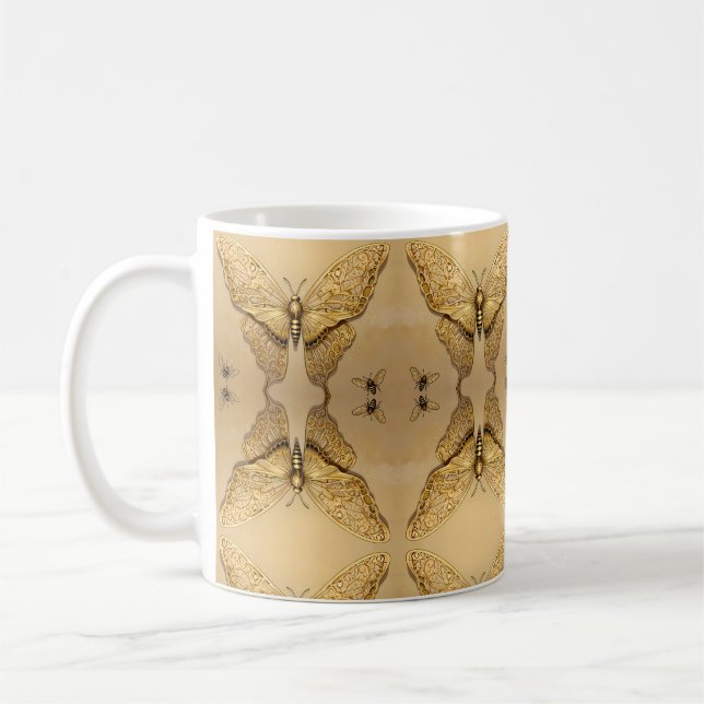 Golden Butterfly Naturliebhaber Kaffeetasse (Links)