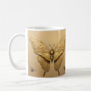Golden Butterfly Naturliebhaber Kaffeetasse