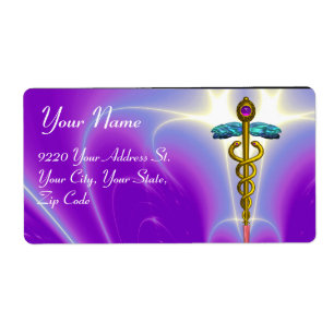 GOLDEN CADUCEUS, lebendiger Amethyst, violett, lil