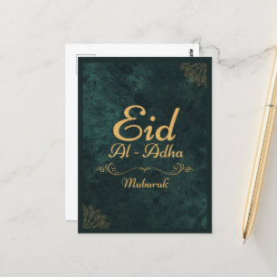 Golden Calligraphy Eid Al-Adha Mubarak 2024 Postkarte