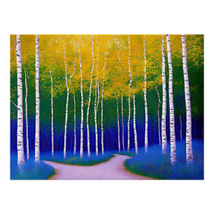 Golden Canopy - Eine Landschaft im Wald Poster