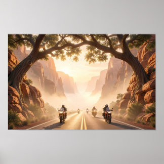 Golden Canyon Ride bei First Light Poster