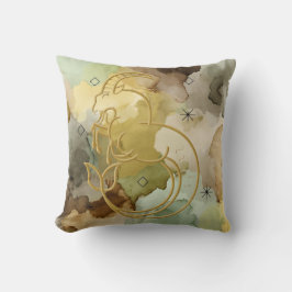 Golden Capricorn Kissen