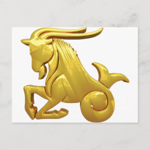 Golden Capricorn Postkarte
