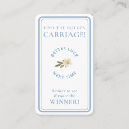 Golden Carriage Scratch-Off Game Blue Non-Winner  Visitenkarte