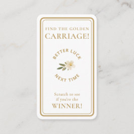 Golden Carriage Scratch-Off Neutral Non-Winner  Visitenkarte