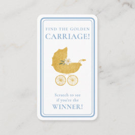 Golden Carriage Scratch-Off Winner Baby Blue Game  Visitenkarte