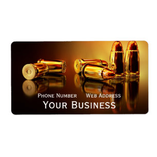 Golden Cartidges Business Card Rechteckige Aufkleb