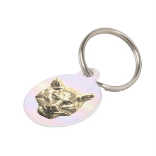 Golden Cat – goldene Katze Pastel pastellfarben Haustiermarke