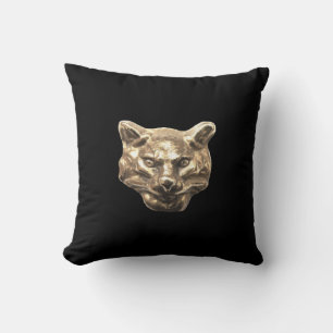 Golden Cat – goldene Katze – vergoldeter Kater Kissen