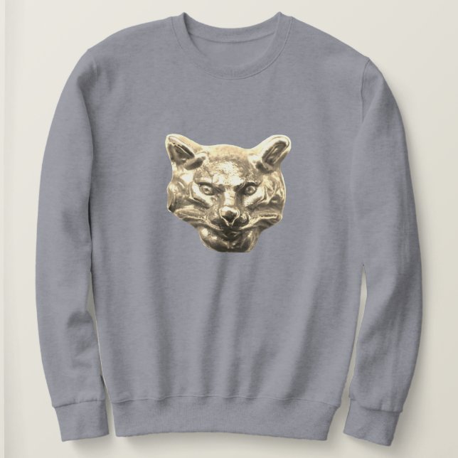 Golden Cat – goldene Katze – vergoldeter Kater Sweatshirt (Design vorne)