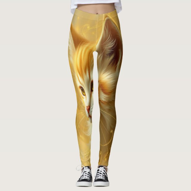Golden cat  leggings (Vorderseite)