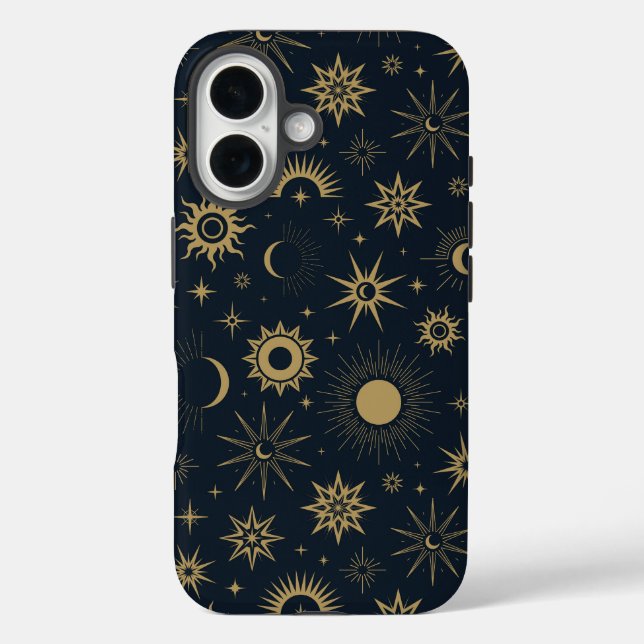Golden Celestial Burst Case-Mate iPhone Hülle (Rückseite)