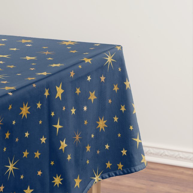 Golden Celestis Stars Pattern Blaues Party Tischdecke (Beispiel)