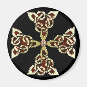 Golden Celtic Cross Magnet