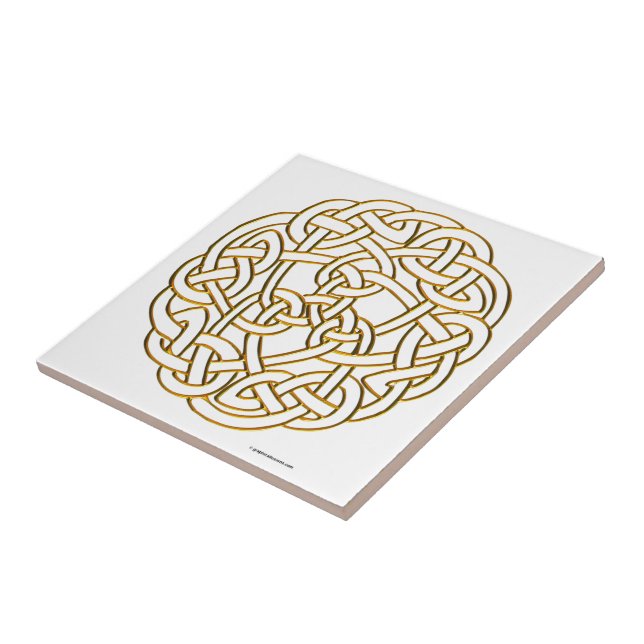 Golden Celtic Knot Fliese (Seite)