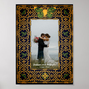 Golden Celtic Knot Frame Poster